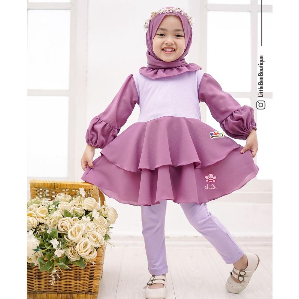 Bisa Cod Baju Muslim Anak Premium Clara One Set - Setelan Muslim Anak Perempuan 1 Tahun - Setcel Mus