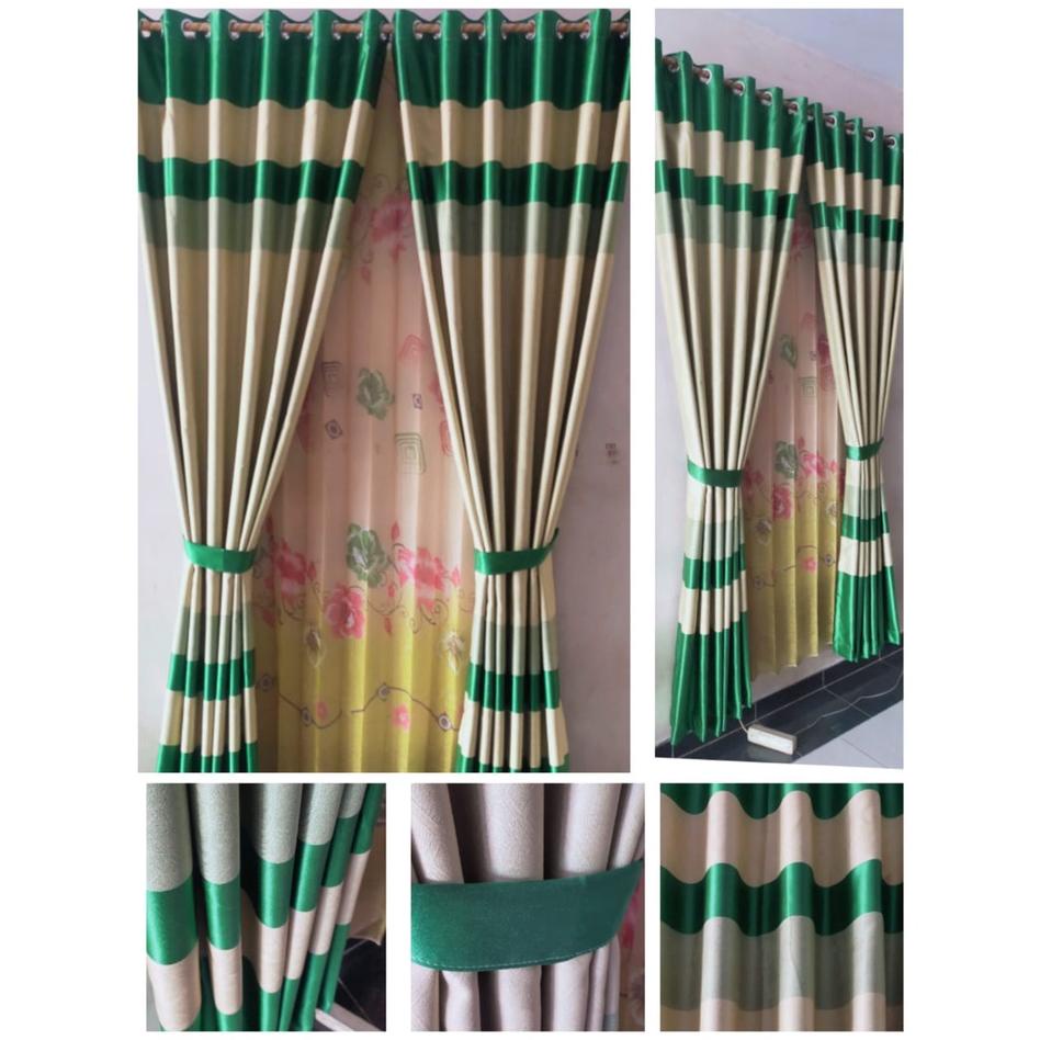 Toko bunda gorden jendela / gorden pintu / gorden blackout kombinasi warna TBH001