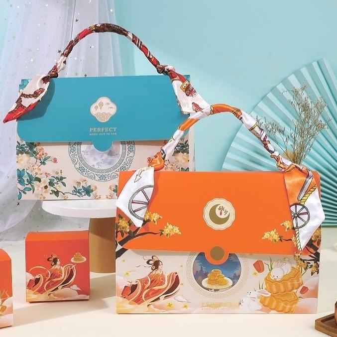 ] (New)Kotak Mooncake isi 6 kue bulan /kotak mooncake kue bulan Dus Moon