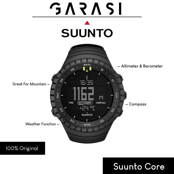Grosir Suunto Core All Black Military Jam Tangan Outdoor Watch 100% Original
