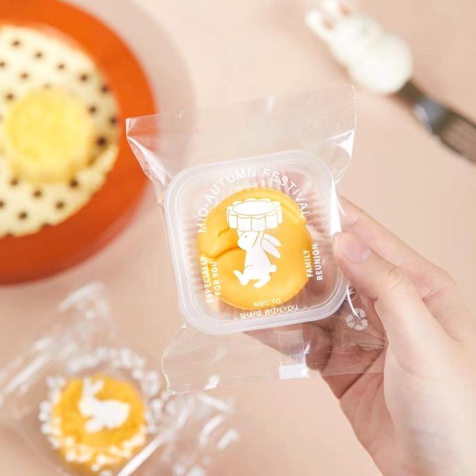 

langsung order saja] NEW (100lembar) 50gr 75gr Plastik Mooncake Plastik Kue bulan