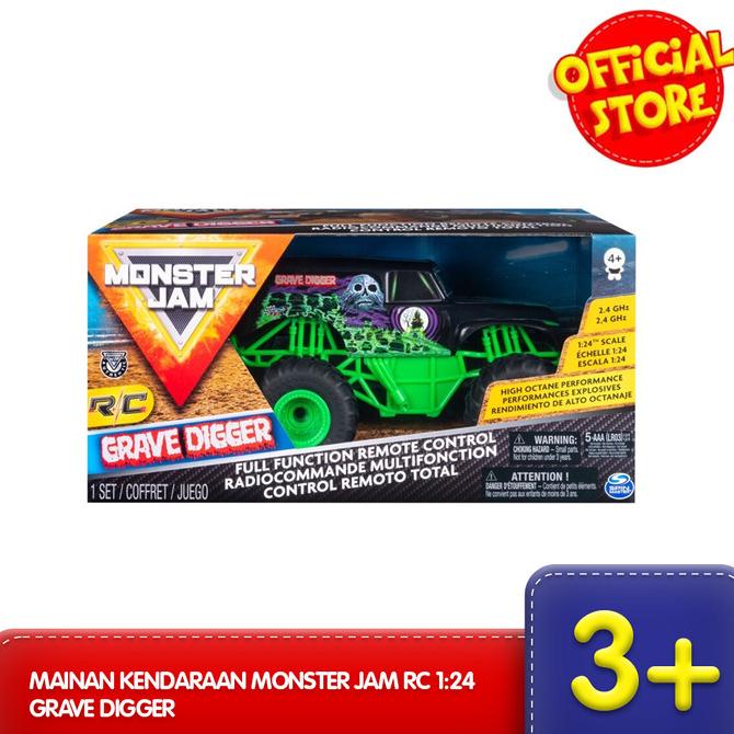 Mainan Kendaraan Monster Jam RC 1:24 Grave Digger