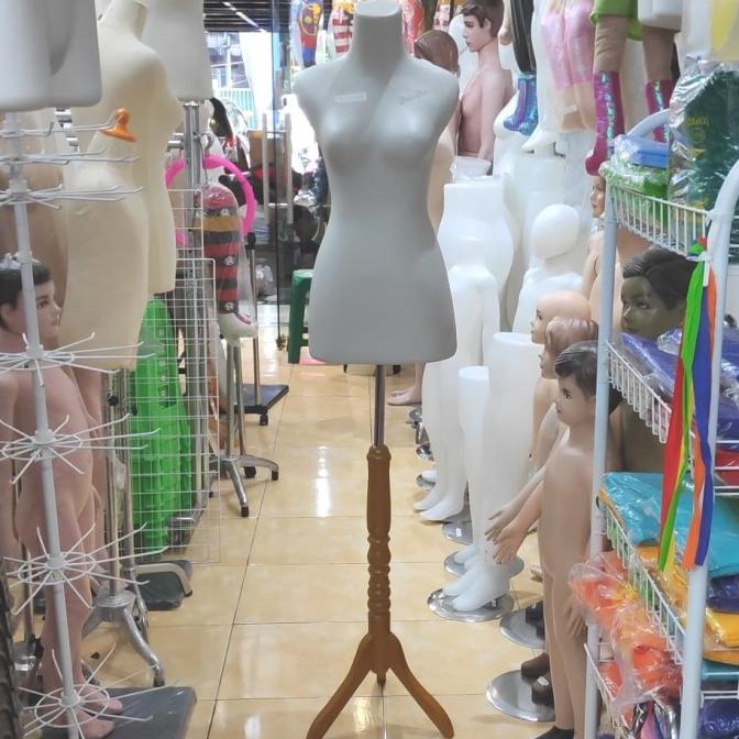 PATUNG MANEKIN DM WANITA BUTEK + KAKI KAYU (1 SET) Diskon Besar