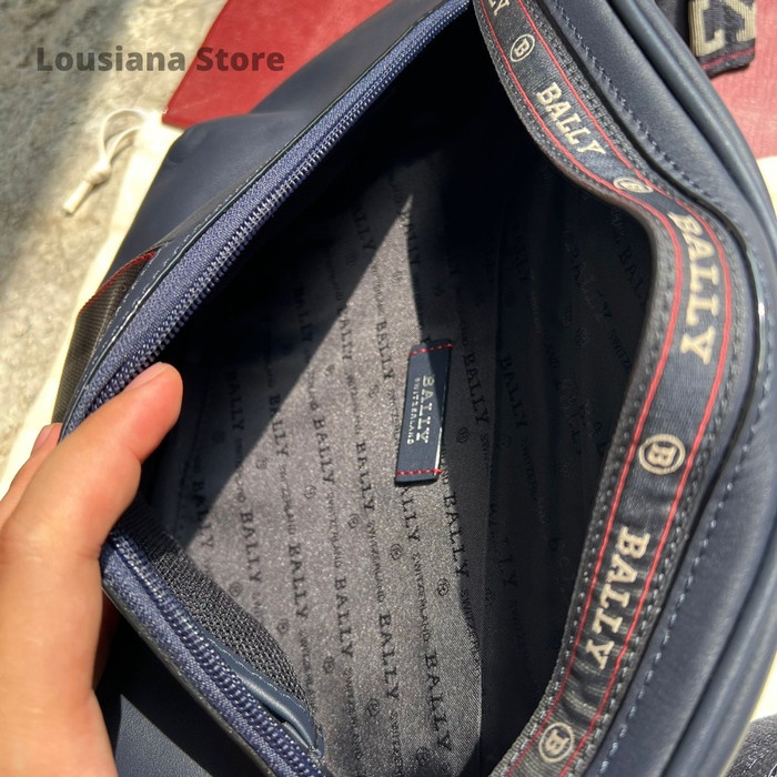Jual Promo Tas Pria Bally Hakab Leather Bum Bag/Waistbag In Navy (100% Authentic)