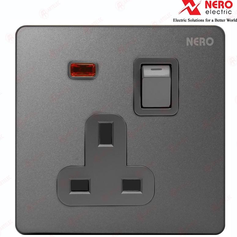 Media NERO Stop Kontak AC CASA X21311VDGR | X21311VD-GR Grey MD004