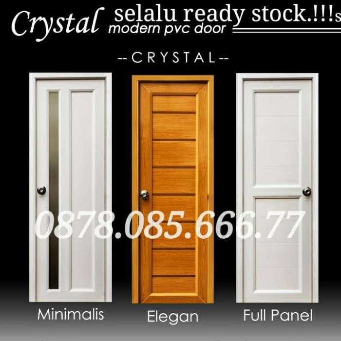 PINTU KAMAR MANDI/KAMAR TIDUR PVC CRYSTAL BEST SELLER