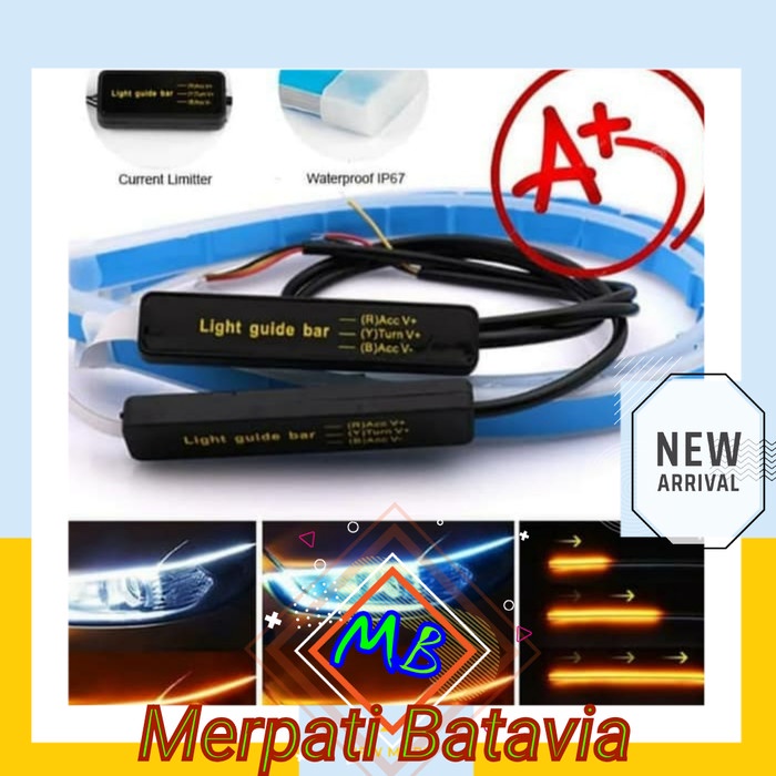 Baru Lampu Alis Mobil Avanza Ertiga Car Led Drl + Sen Sign (Isi 2 / R-L)