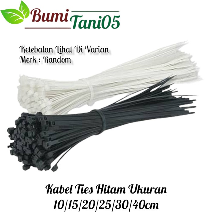 

favorit] Kabel Ties/Cable Tie 10cm/15cm/20cm/25cm/30cm/40cm Hitam Isi (100pcs)