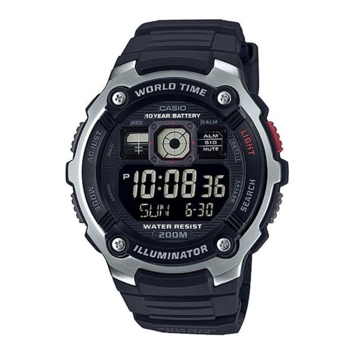 ✅New Ori Casio Digital Men'S Ae-2000W-1Bv / Ae2000W Original  Bergaransi Limited