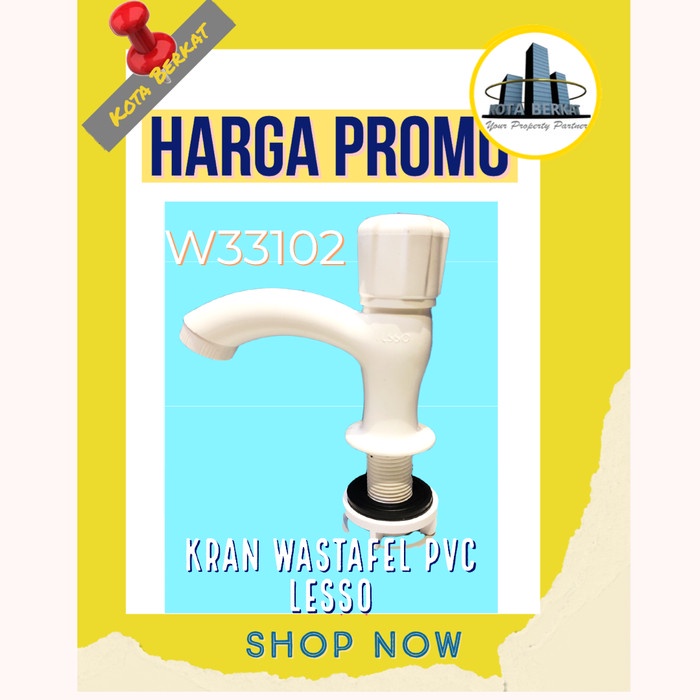 $$$$] KRAN WASTAFEL PVC LESSO 1/2 IN/ KRAN CUCI TANGAN PVC 1/2 LESSO