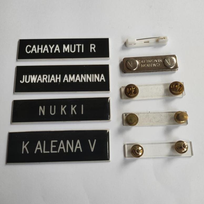 Nametag Pns / Nametag Akrilik Glossy / Nametag Gravir / Nametag Akrilik Murah / Nametag Murah / Name