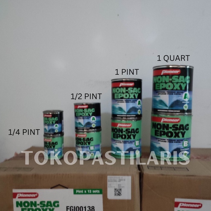 

Lem Epoxy Non Sag Pioneer 1 Pint 2 Komponen (795 Gr + 800 Gr) 1 Set