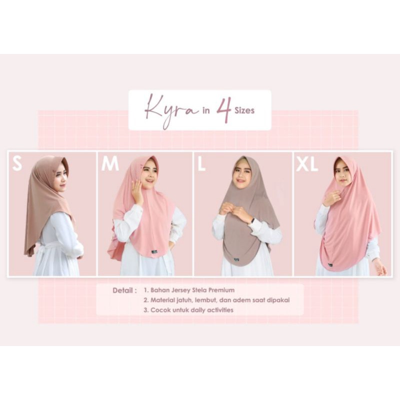 STYLISH HIJAB DAILY BERGO KYRA BASIC SIZE M by AZAMKA HIJAB