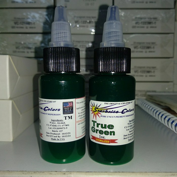 Starbrite ink True green 1oz / Starbrite hijau / tinta tattoo hiju