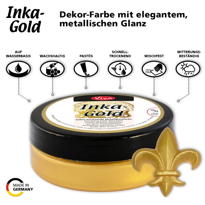 

Terbatas Inka Gold Cat Pasta Metallic Cream Paste Premium Cat Metallic Wax Best Seller