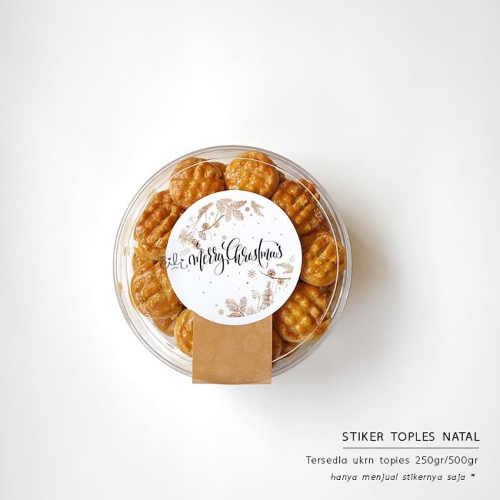 

cusss order] (SC07) stiker natal christmas untuk toples 250gr (uk 7x14cm)