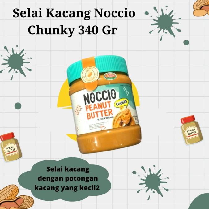 

] selai kacang noccio chunky 340 gr