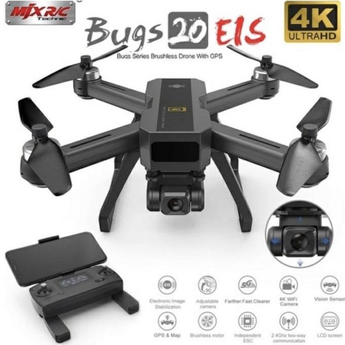 Mjx Bugs 20 Eis Drone Camera 4K Wifi 5G Optical Flow Rtf
