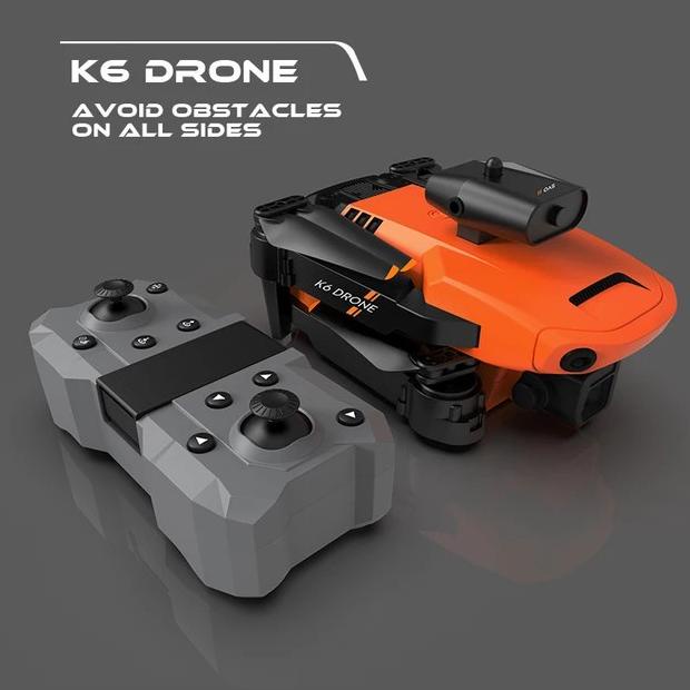 Mini Drone E100 Dual Cam 4K Dengan Sensor Anti Tabrak Drone Wifi Fpv