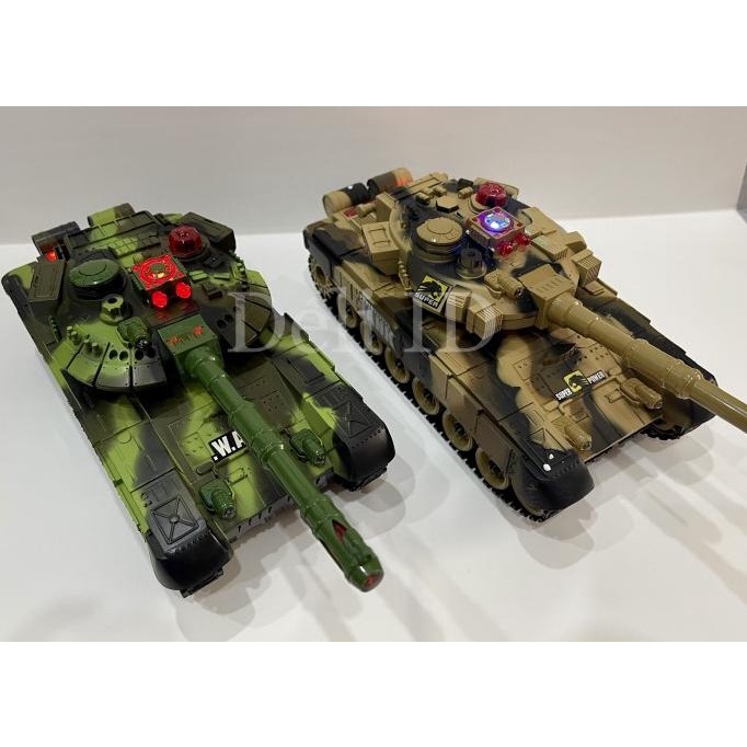 MAINAN REMOTE KONTROL REMOT RADIO CONTROL WAR TANK PERANG BAJA RC TOY