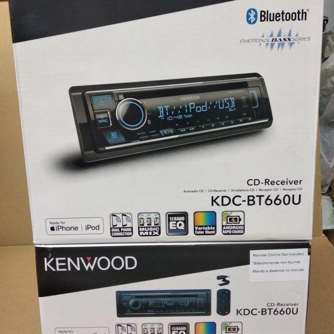 head unit kenwood single din kdc-bt660u