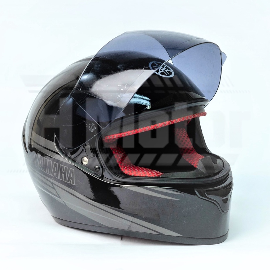 Yamaha ORI SNI Full Face Helm Helmet MURAH - HITAM BLACK