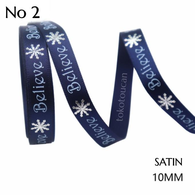 

best produk] CHRISTMAS RIBBON | PITA NATAL WARNA BIRU (HARGA PER YARD 90 CM)