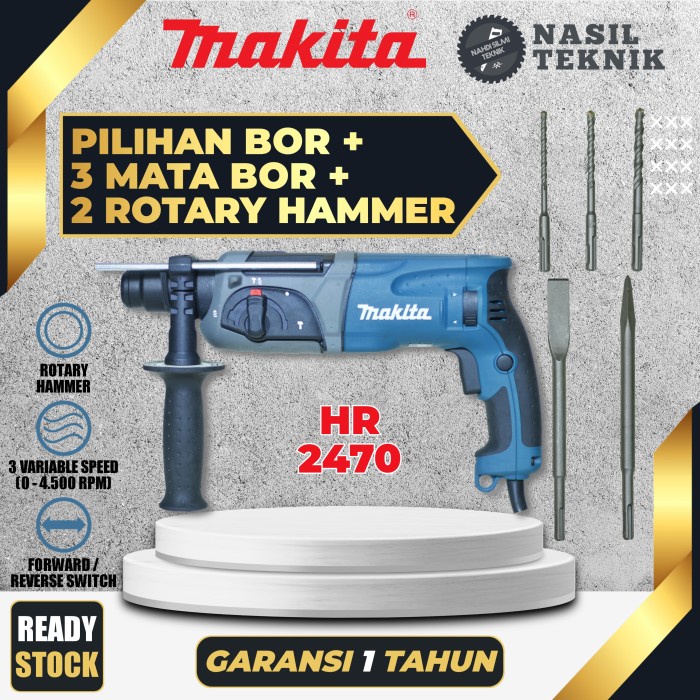 Bor Beton Sds Makita Hammer Rotary Hr2470