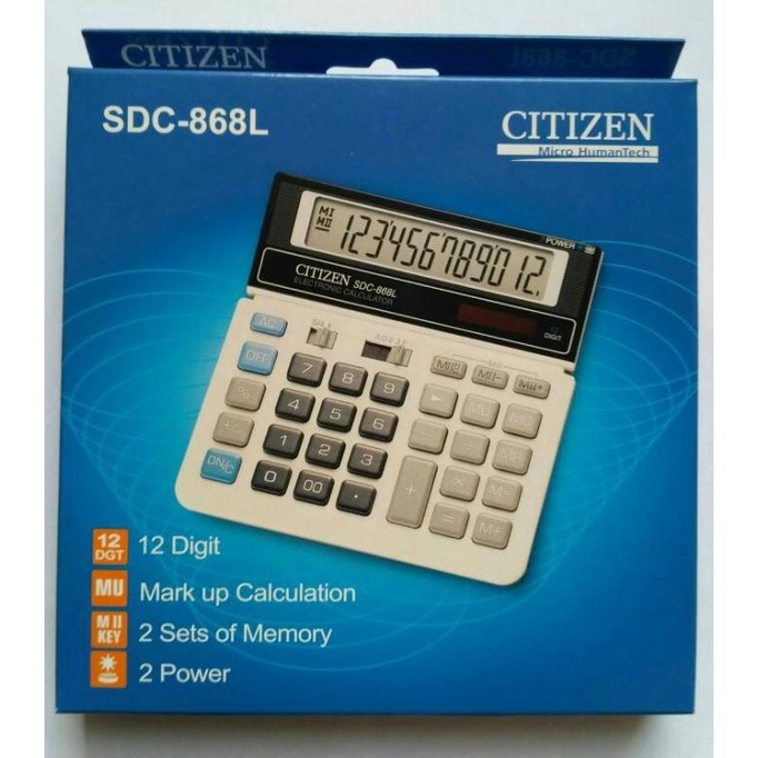 

Citizen 868L Calculator 868 / Kalkulator SDC868 L *ORI*