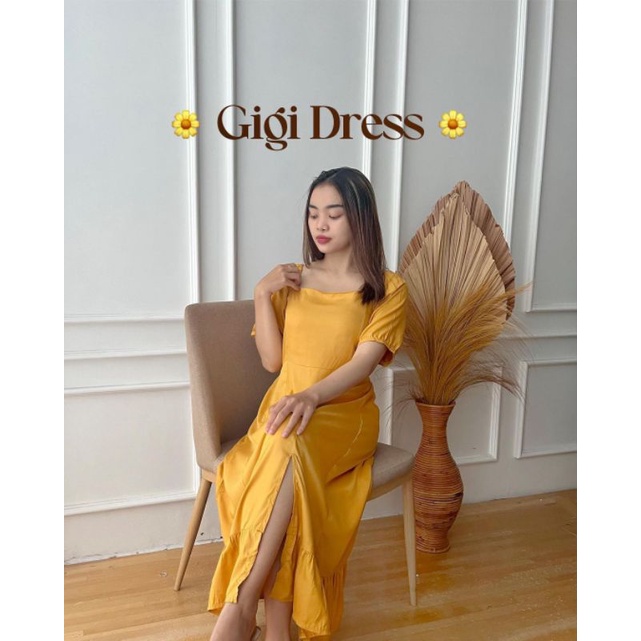 Gigi dress - puff sleeve dress - dress ruffle ala korea - korean dress - multiways dress