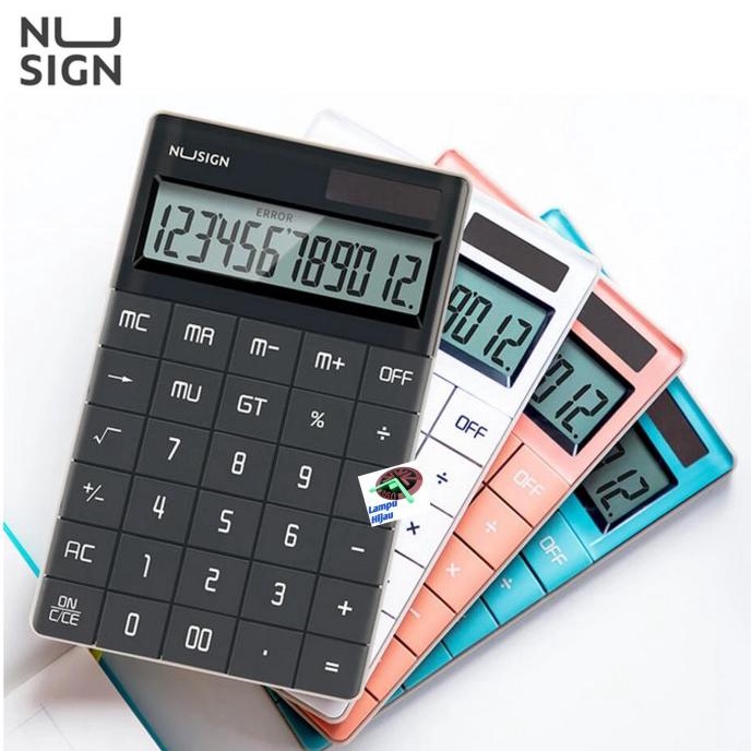 

Kalkulator 12-bit Dual Power Flat Panel MI Original Nusign Calculator