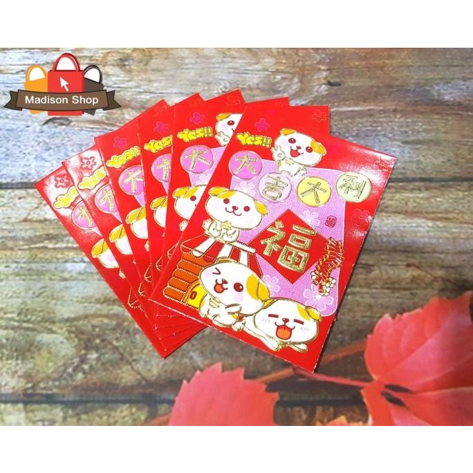 

3751 Angpao Tahun Baru 2018 Anjing Dekorasi Imlek Red Pocket Hongbao Pengiriman Cepat