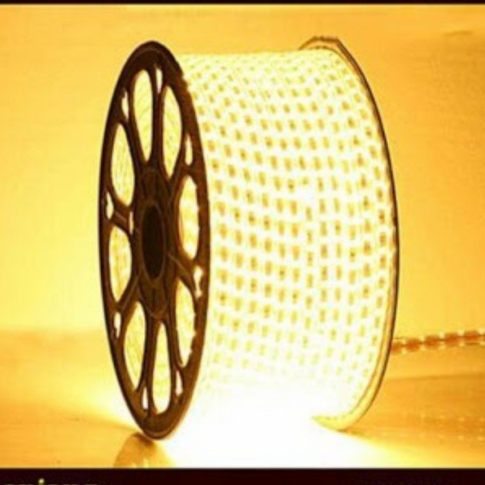 Led strip selang kotak 5050 220V warm white