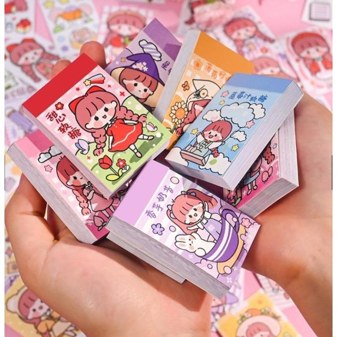 

Stiker Buku Momo Kecil Mini / Sticker Note Washi Karakter Manga Anak