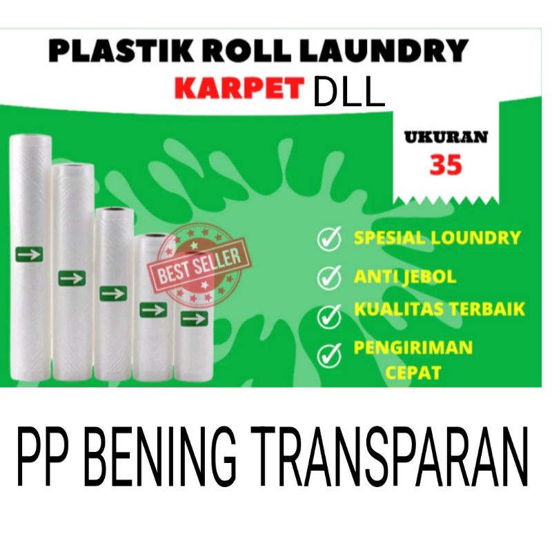 PLASTIK ROLL PACKING LAUNDRY PAKAIAN PEMBUNGKUS BARANG PEMBUNGKUS KARPET ANEKA UKURAN