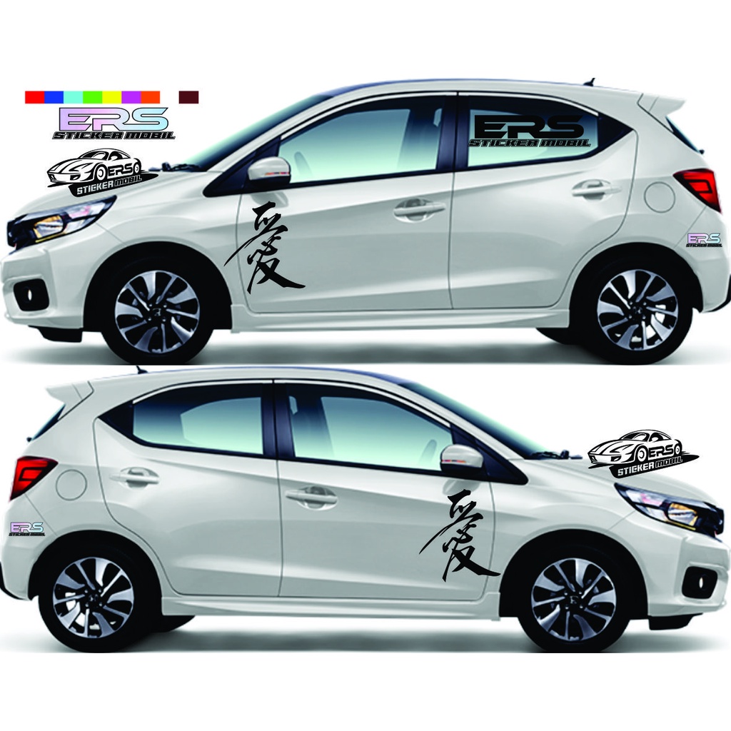 Sticker STIKER huruf kanji, sticker font kanji 2PCS BODY KACA UNIVERSAL CUTTING STIKER
