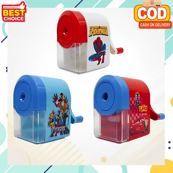 

0 Serutan Pensil Putar Super Hero Disney / Peraut Rautan Pencil Sharpener / Hiasan Meja Spiderman Avengers Frozen Uniqorn Cars