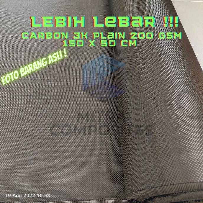 Serat Carbon Karbon Murni 3K 200gsm Plain Weave Not Kevlar Fiber