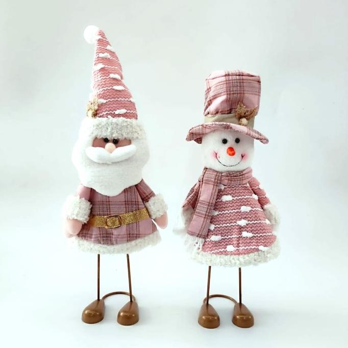 

Boneka Natal Kaki Besi Panjang Santa Pink Snowman Pastel Kado Natal Pengiriman Cepat