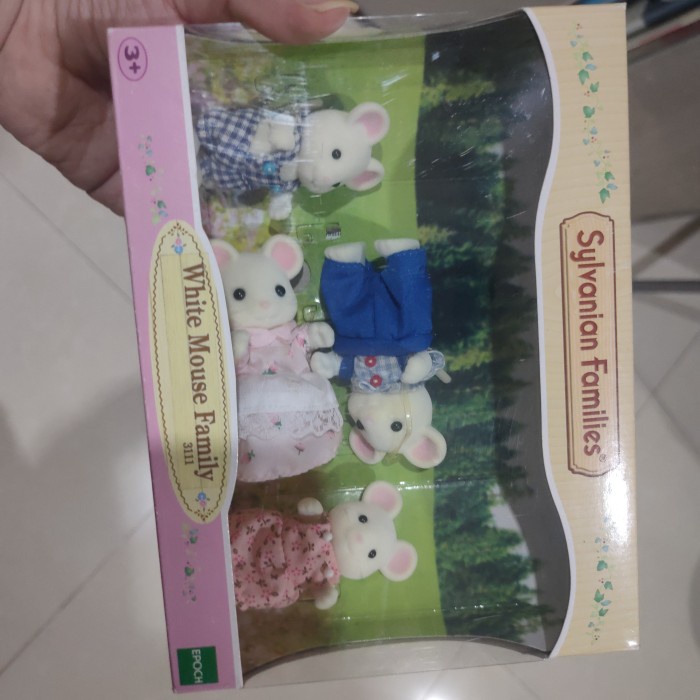 sylvanian white mouse family
