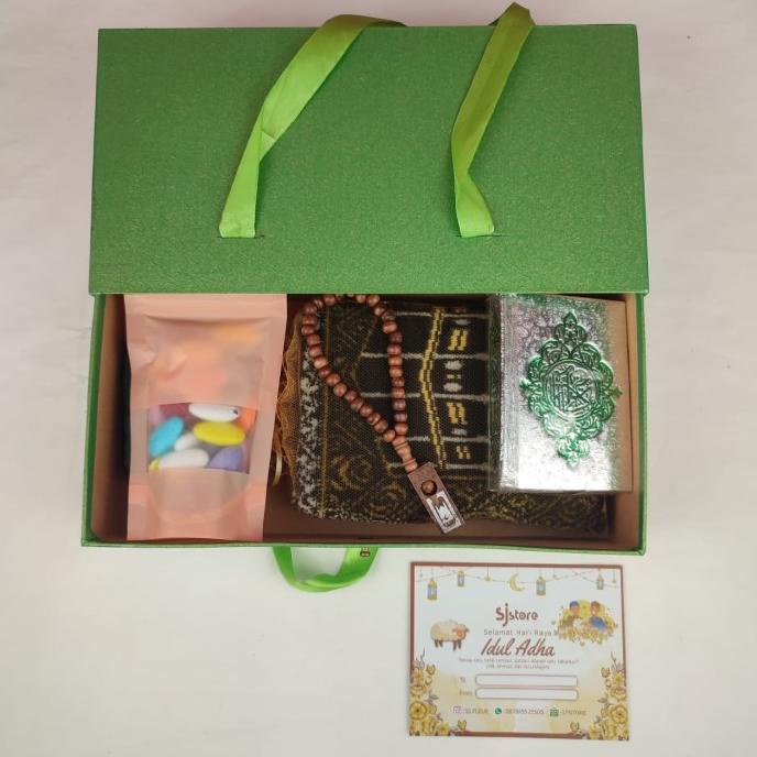 

Terlarisss - Box Paket Set Oleh Eid Idul Adha Souvenir Sajadah Hampers 006 - Langsung Kirim