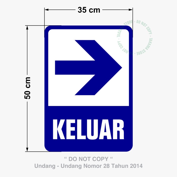 

Rambu Plang Jalan Keluar 35Cm X 50Cm Plat Alumunium