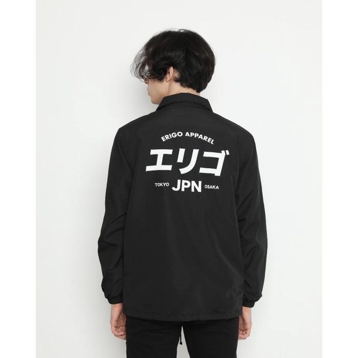 TERLARIS - OUTERWEAR UNISEX ERIGO COACH JACKET FUJINKAI TASLAN BLACK
