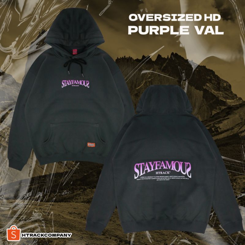 HOODIE HTRACK GREY PURPLEVAL