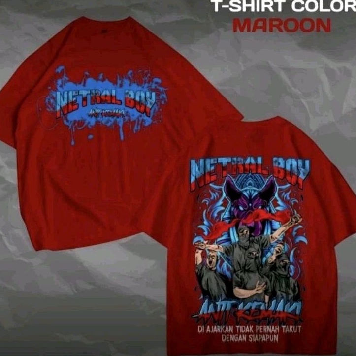 KAOS DISTRO NETRAL BOY ANTI KEMAKI TERBARU MURAH SABLON TERBAIK