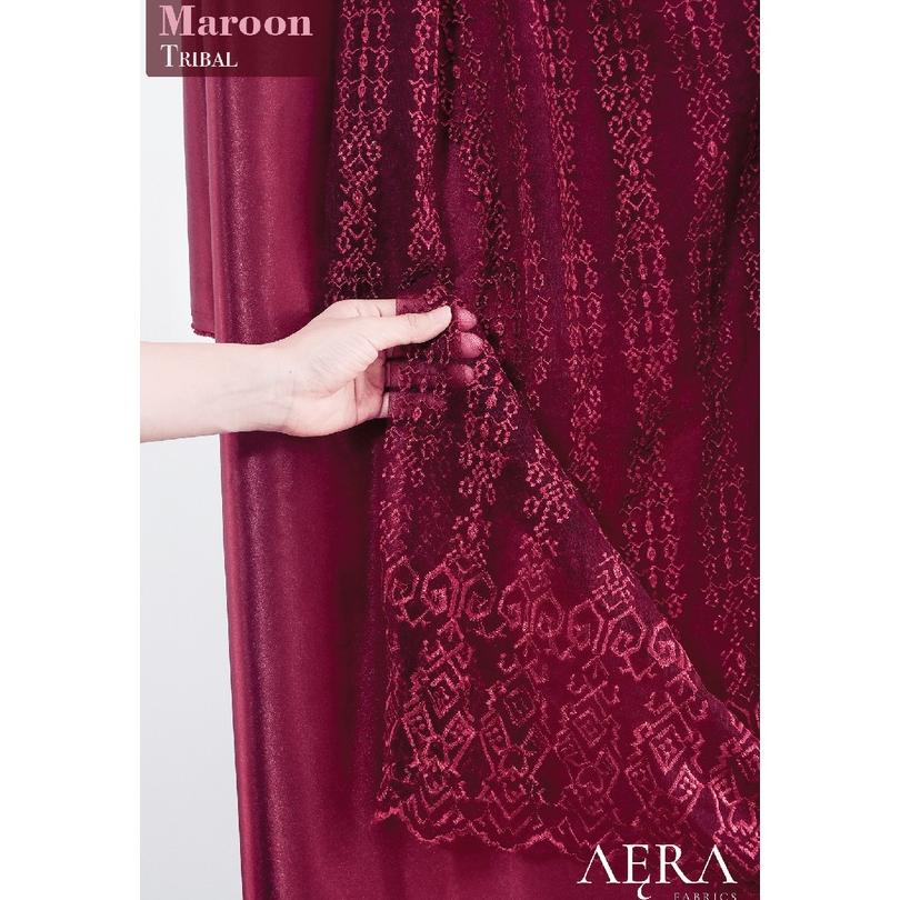 Trend - 0,5 meter Kain Brokat/Brukat Tile Prancis Maroon Motif Sapto ..