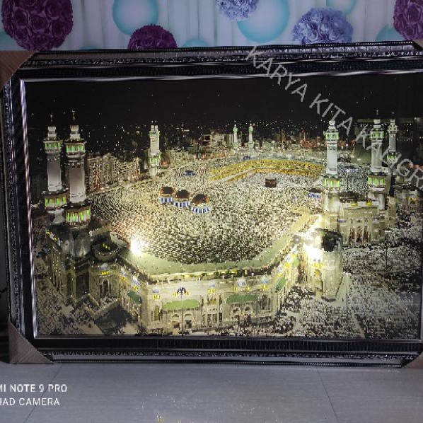 

Gaya Kaligrafi Makkah Baru/Madinnah Lampu Ukuran 90Cmx60Cm