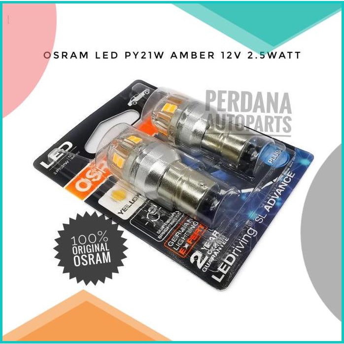 LED Sein Toyota Vios 2003-2017 Asli OSRAM PY21W Bayonet Amber 20JVLZ3