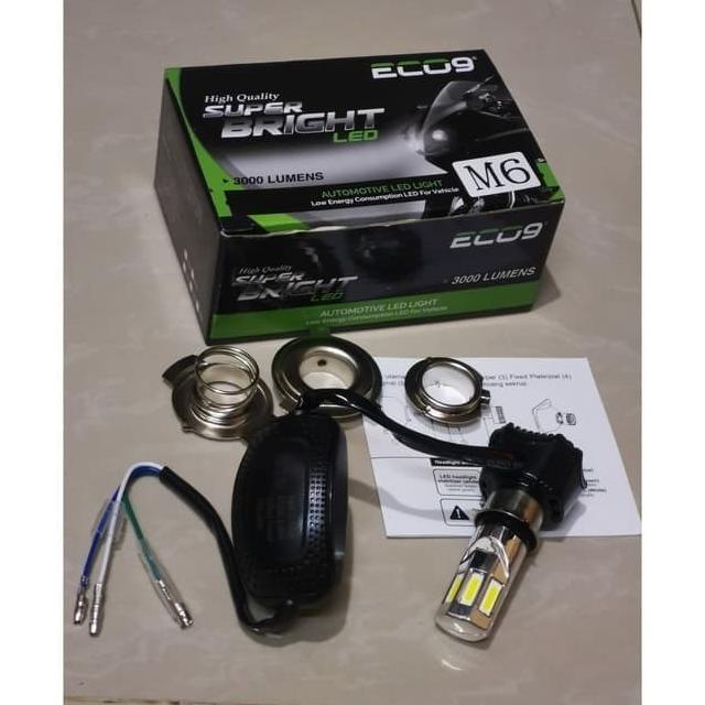 Lampu Motor Eco Nine 9 Eco 9 6 Sisi Led High Quality Nyala Ice Blue