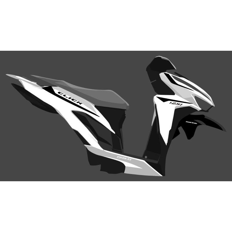 STRIPING STIKER TRANSPARAN VARIO NEW 125 150 CUSTOM LIST SIMPLE THAILAND